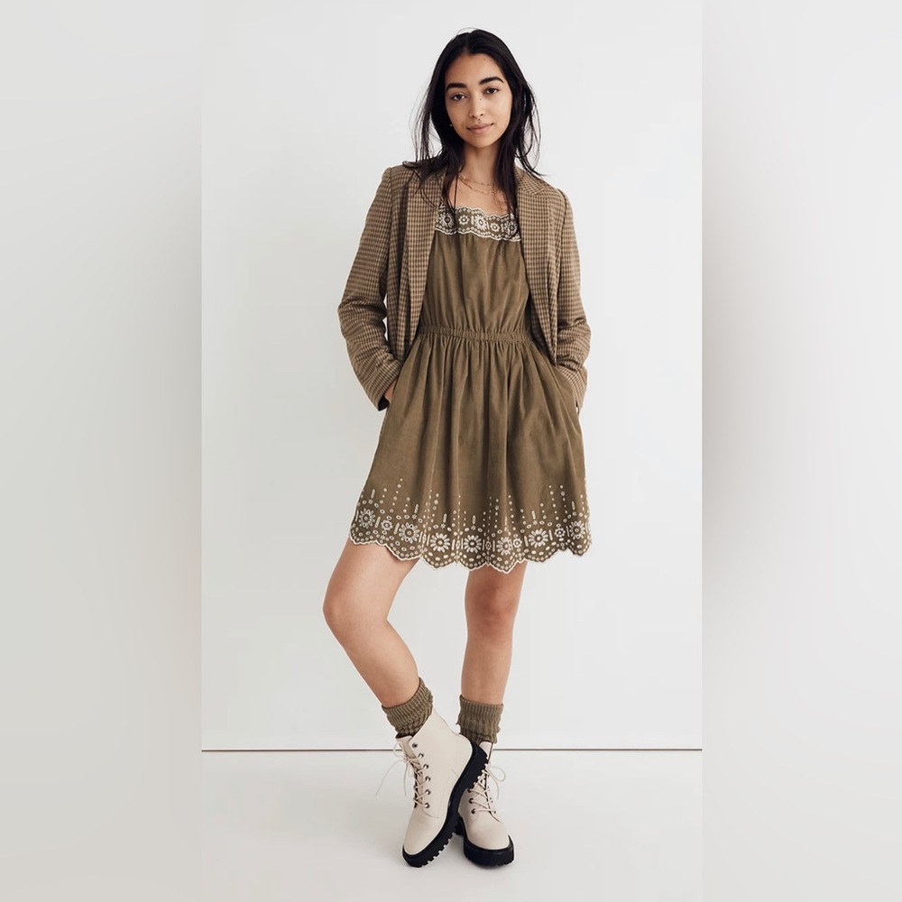 Madewell Olive Green Mini Dress